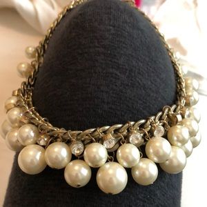 Pearl and diamond necklace